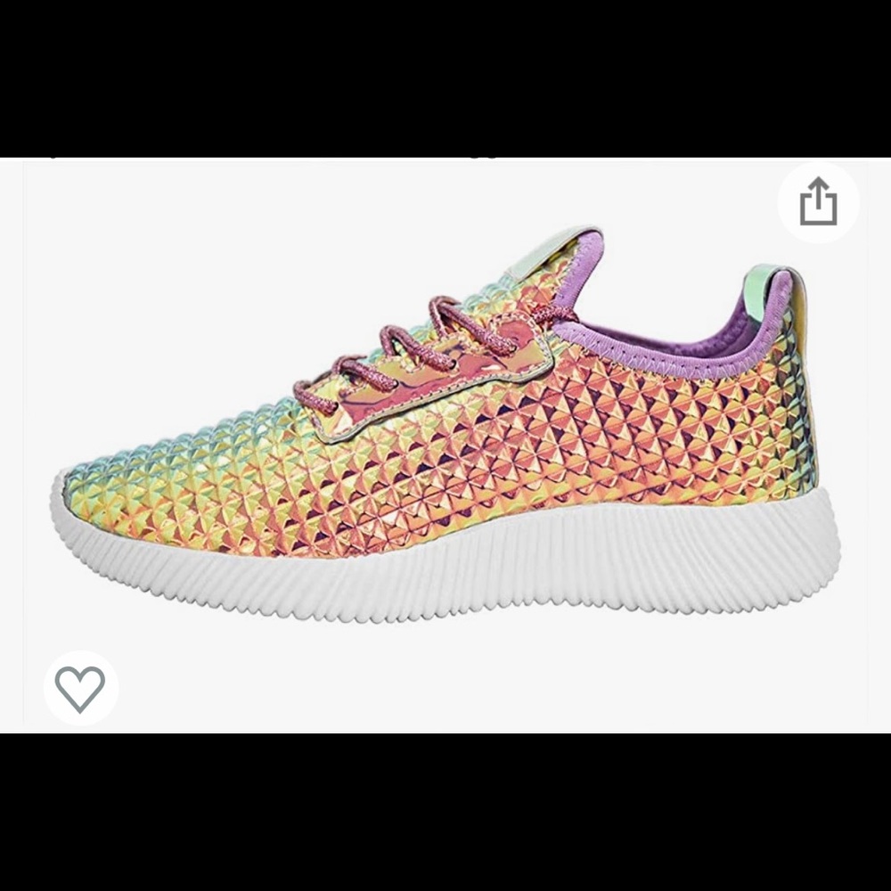 Pink hologram tennis shoe size 10 - never worn. New in the box.